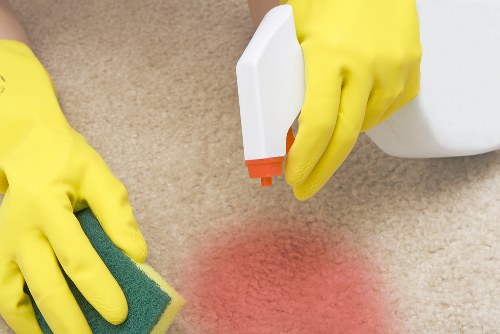 Carpet cleaning team in Uxbridge sorting recyclable materials