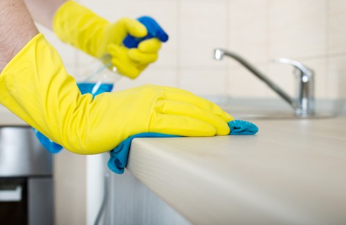 Local deep cleaning team working in an Uxbridge property