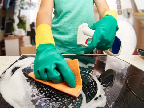 Commercial cleaning team working in a shared building near Uxbridge