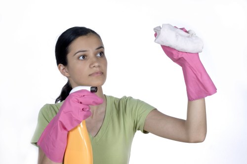 Upholstery cleaning process for a fabric sofa