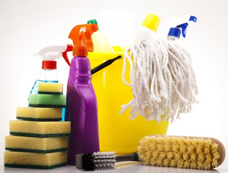 Local cleaner maintaining a tidy kitchen and living area